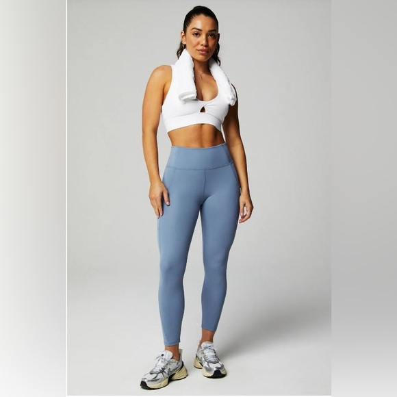 NWT- Fabletics PureLuxe HW Pocket Full length Legging-ELEMENTAL BLUE (27inch) - Picture 6 of 11